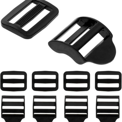 Replacement Backpack Buckles - Set of 5 - Replacement Backpack Buckles - Adjustable - Black Slide Buckles for Backpacks.