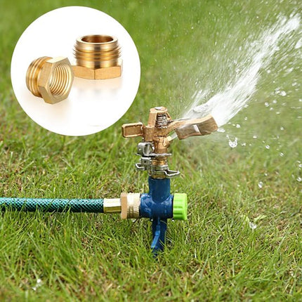 2-Pack - G 1/2" BSP Female to GHT 3/4 Male Hose Connector - Brass Garden Hose Connector - Threaded Pipe Connector - Hose Connector, Water Hose Connector, Garden Hose Connector.