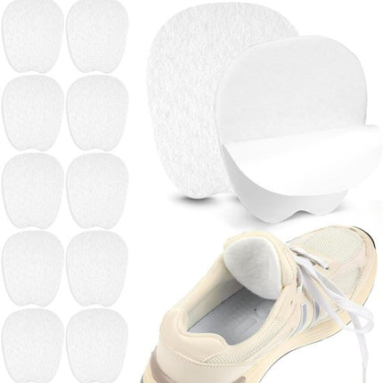 Felt sole - 5 pairs of felt tongue pads - Soft, adhesive tongue pads - Non-slip tongue pads - Tongue pads - Large - White.