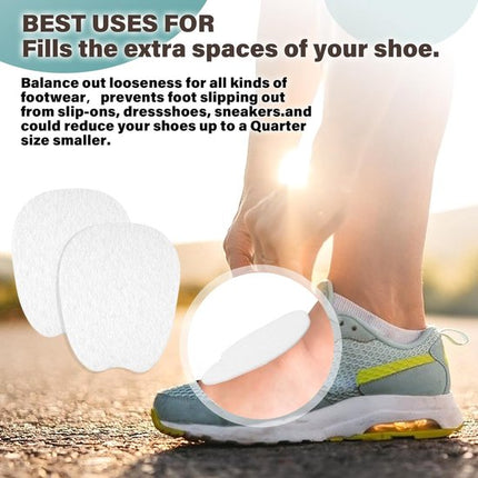 Felt sole - 5 pairs of felt tongue pads - Soft, adhesive tongue pads - Non-slip tongue pads - Tongue pads - Large - White.