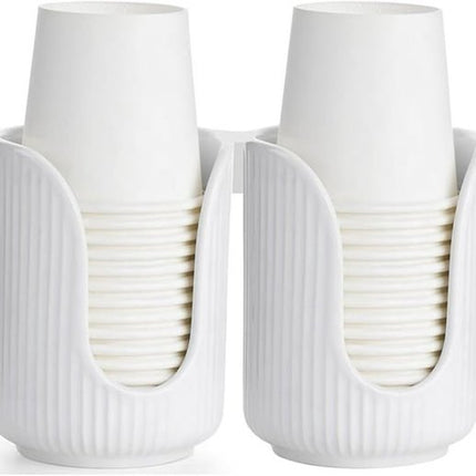 Ceramic countertop cup holder - Bathroom cup holder - Small countertop accessory - For sinks, bathrooms, kitchens and dining rooms.
