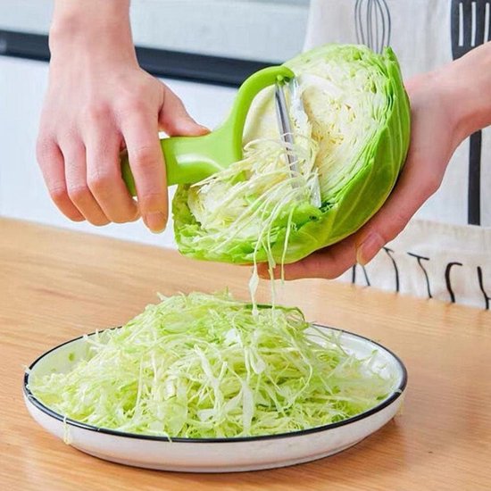 Green vegetable grater - vegetable cutter cabbage grater - stainless steel fruit and vegetable peeler cabbage grater - kitchen essential family restaurant 18*12cm.