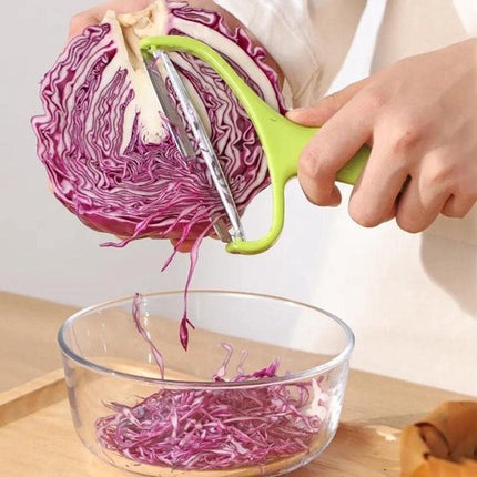 Green vegetable grater - vegetable cutter cabbage grater - stainless steel fruit and vegetable peeler cabbage grater - kitchen essential family restaurant 18*12cm.