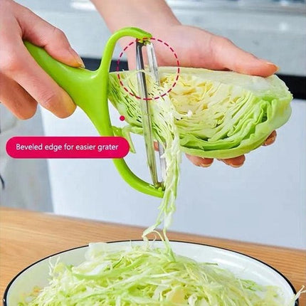 Green vegetable grater - vegetable cutter cabbage grater - stainless steel fruit and vegetable peeler cabbage grater - kitchen essential family restaurant 18*12cm.