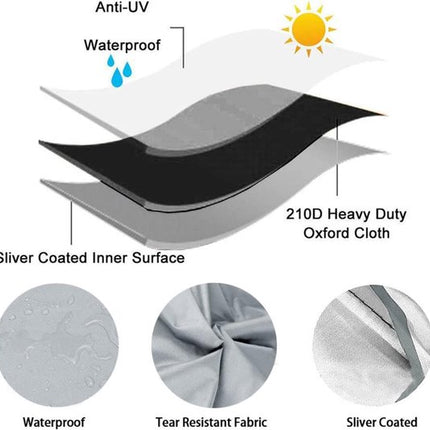 Waterproof Wheelchair Cover - Oxford Fabric Wheelchair Cover, Mobile Vehicle Cover, Wheelchair Storage Protector - UV Protection, Dust Protection, Outdoor Rain Cover - Gray - 115x75x130cm.