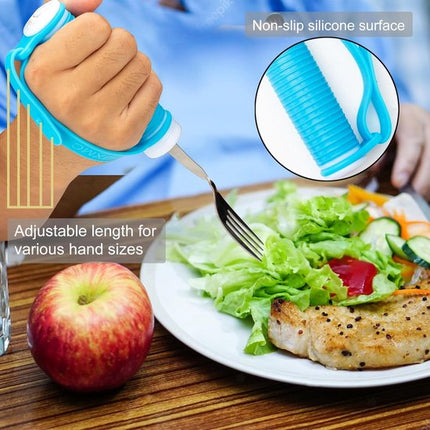 Flexible and adaptable cutlery for seniors, people with disabilities, Parkinson's disease, arthritis, hand tremors, weak grip and people with disabilities, arthritis - Non-slip handles - Easy to hold - Suitable for handshakes.