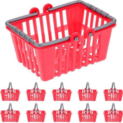 Children's shopping basket set 12-piece - small toys - shopping basket - model - children's play house - play ornaments.