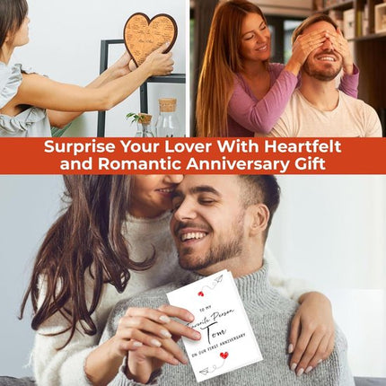 Heart-shaped puzzle - a wooden gift for a first anniversary - perfect for a boyfriend/girlfriend or husband/wife..