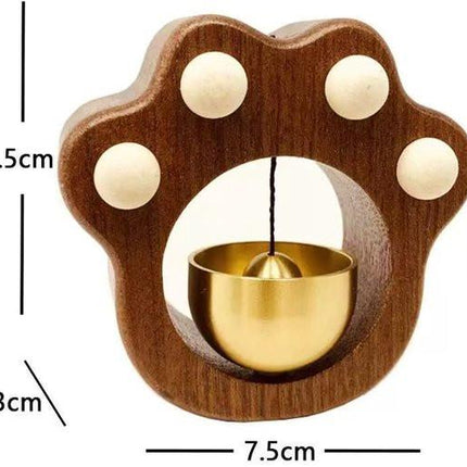 Wind chime - Magnetic wind chime - Wooden doorbell - Wooden shop bell - For opening doors (Cat).