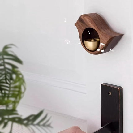 Wind chime - Magnetic wind chime - Wooden doorbell - Wooden shop bell - For opening doors (Bird).