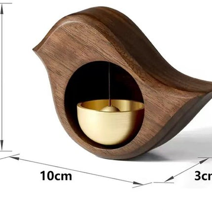 Wind chime - Magnetic wind chime - Wooden doorbell - Wooden shop bell - For opening doors (Bird).