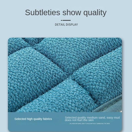 Two-Piece Bath Towel Set – Deep Cleansing Back Towel – Scrub Washcloth for Shower – Suitable for Men and Women (Blue).