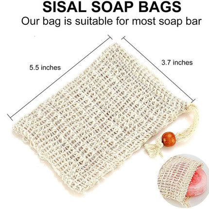 8-Piece Soap Storage Bag - Soap Bag Set - Exfoliating Mesh Soap Bags - Foaming & Fast-Drying In-Shower Soap Holders - Soap Leftover Holder.