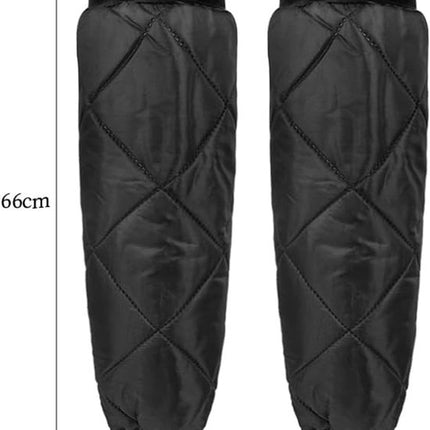 Insulated leg protectors for motorcycle riding - Windproof and waterproof leg protectors - Warm knee protectors for skiing and motorcycling in winter.