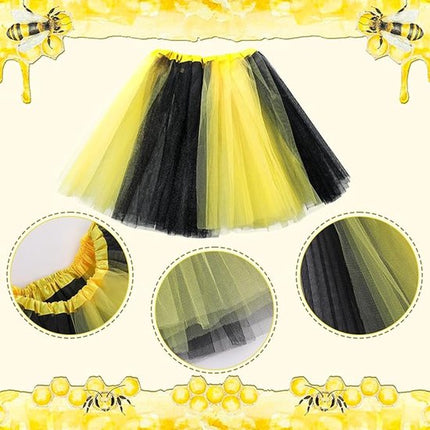Bee Costume Set for Adults - Complete with Skirt, Headband, Stockings & Gloves - Cosplay & Party Outfit - Hilarious Halloween Costume for Adults.