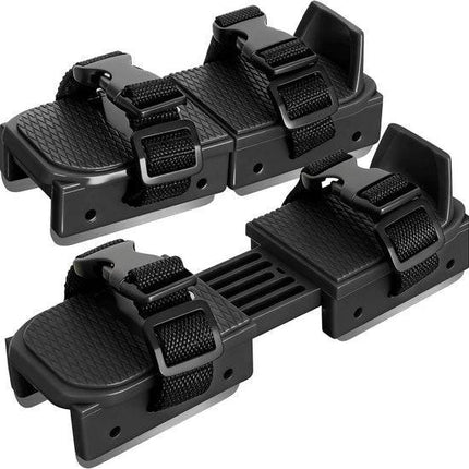 Adjustable Kids' Skates - Double Blade for Stability - With Straps & Shoe Size 16-21 - Black.