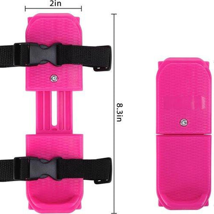 Adjustable Kids' Skates - Double Blade for Stability - With Straps & Shoe Size 16-21 - Black.