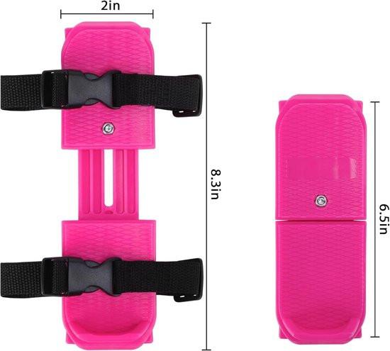 Adjustable Kids' Skates - Double Blade for Stability - With Straps & Shoe Size 16-21 - Blue.