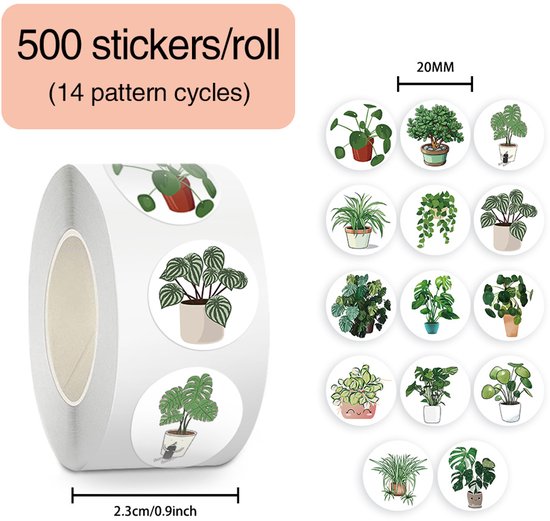Stickers - 500 sheets - Journaling stickers - Plant stickers - 14 sheets of reusable green stickers with plant curls.