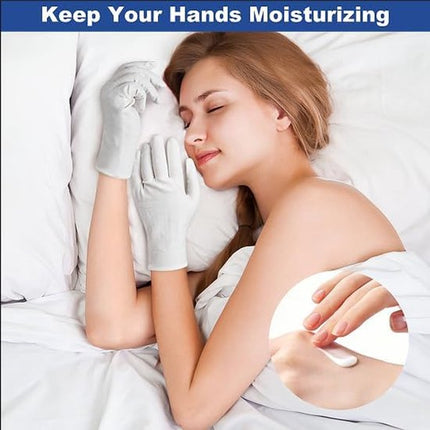 Gloves - 4 pairs - White cotton gloves - Suitable for dry hands - Can be worn while sleeping - High-quality cotton gloves - Unisex white gloves - Gloves with rounded corners.
