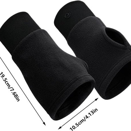 Gloves - Half-finger gloves - Warm winter gloves - Suitable for commuting, office work and driving - Black.