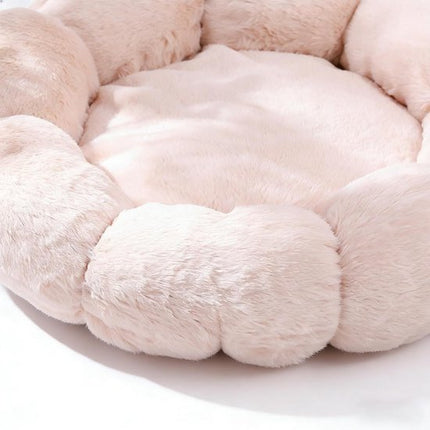 Cat basket - Warm basket for autumn/winter - Round cat basket - Dog mat - Dog basket - Cat basket for home - Pet basket - Pink - 50 cm.