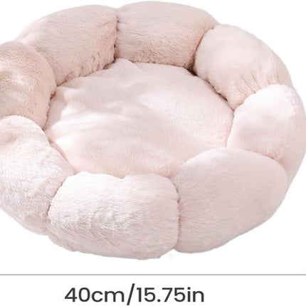 Cat basket - Warm basket for autumn/winter - Round cat basket - Dog mat - Dog basket - Cat basket for home - Pet basket - Pink - 50 cm.