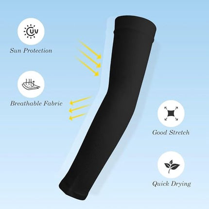 Cuffs - 2 pieces - sun protection cuffs - arm protectors - UV protection - black and white.