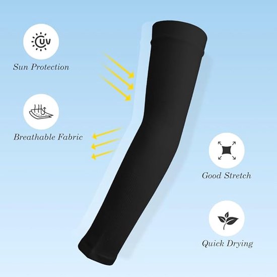 Cuffs - 2 pieces - sun protection cuffs - arm protectors - UV protection - black and white.