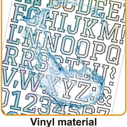 Letter stickers - 10-sheet vinyl letter stickers - 1.5-inch self-adhesive alphabet and number stickers - waterproof - suitable for mailboxes, windows, doors, cars, boats, house numbers (Style B).