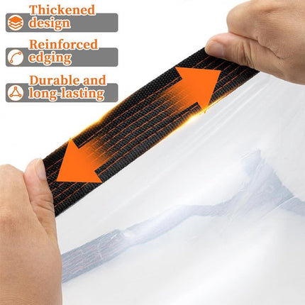 Transparent tarpaulin with eyelets, transparent tarpaulin for outdoor use, waterproof film, woven tarpaulin, canvas, awning, durable, weatherproof, multifunctional tarpaulin 1 x 3m.