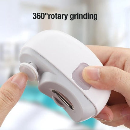 3-in-1 Electric Nail Clipper with LED Polishing Function – Safe Nail Cutting and Care for Seniors and Adults（Purple）.