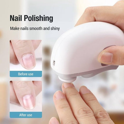 3-in-1 Electric Nail Clipper with LED Polishing Function – Safe Nail Cutting and Care for Seniors and Adults（Purple）.