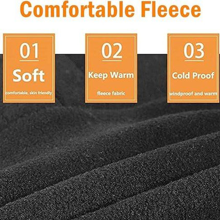 Windproof Hat – Warm Fleece Ski Mask & Winter Mask – Face & Neck Protector for Cold Weather – Suitable for Motorcycling, Cycling & Outdoors – Unisex（Black）.