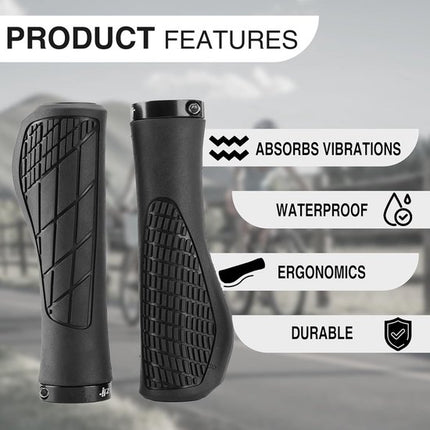 Bicycle grips - Mountain bike grips - 1 pair, including installation tools - Ergonomic bicycle grips | Red Gripps.
