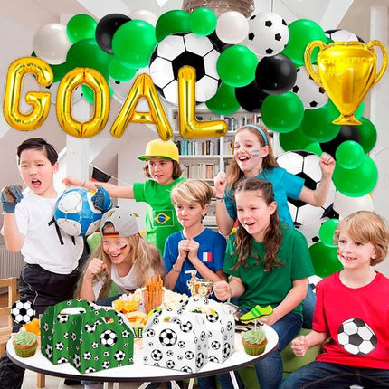 Football Treat Boxes - 24 Pieces - Party Supplies - Football Baby Shower Gift Goody Snack Candy Boxes | for football-themed birthday party decorations, football parties, children's birthday decorations (Green + White - 16*16*9cm).