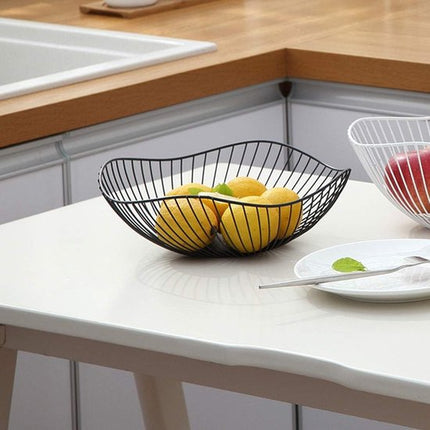 Fruit basket - fruit bowl - metal fruit bowl - 1 fruit basket - fruit basket - wire fruit basket - suitable for fruit, vegetables, groceries and decoration (black).