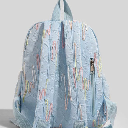 Backpack – Stylish and practical lightweight backpack – With two zippered compartments and adjustable shoulder strap – Fashionable design for girls, children and adults – Pink.