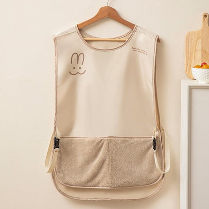 Kitchen Apron - Breathable Cooking Apron - Vest Style - With Towel - Suitable for Cooking, Baking, Gardening, Grilling and Crafting（Brown）.
