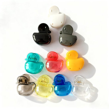 Set of 10 Toothbrush Holders - Portable Toothbrush Protectors - Clip-on Toothbrush Head Covers - Cute Duck Design.