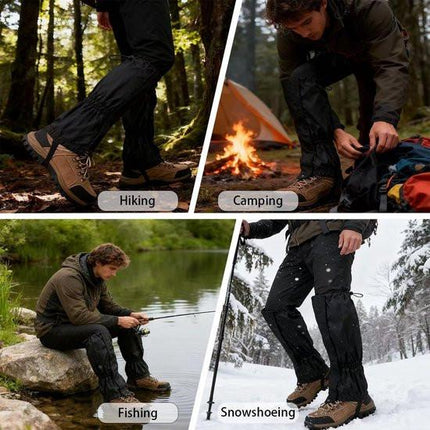 Lightweight Waterproof Leg Warmers - Adjustable Snow Boot Gaiters, Unisex - Suitable for Hiking, Skiing, Mountaineering and Outdoor Activities.