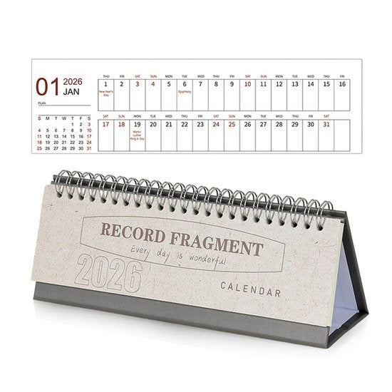 Calendar 2026 - Minimalist English Desk Calendar - Office Calendar - Desk Decoration - Style A.