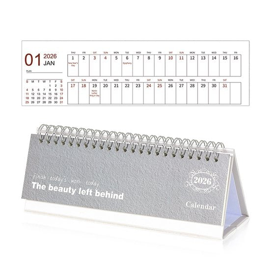 Calendar 2026 - Minimalist English Desk Calendar - Office Calendar - Desk Decoration - Style E.