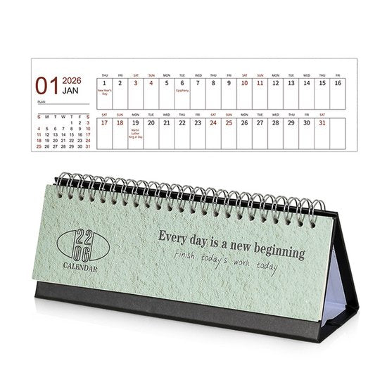 Calendar 2026 - Minimalist English Desk Calendar - Office Calendar - Desk Decoration - Style G.