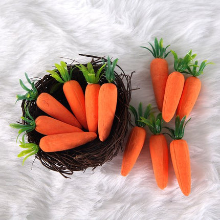 Easter Decorations - Realistic Carrot Figures - Pack of 12 - Mini Foam Carrots 7cm - Party Decorations.