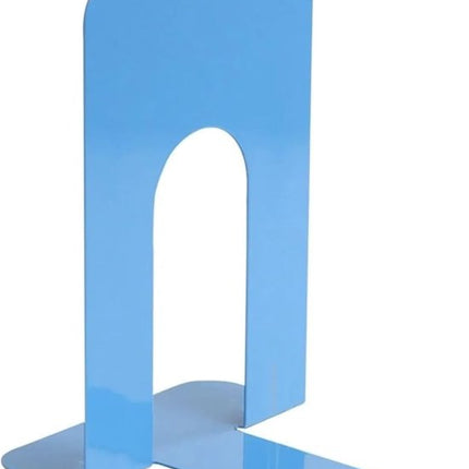 Bookends - Metal - Iron Bookshelves - To be used for supporting books and organizing your desk - 2 Pieces - 13 × 15 × 16.5 cm - Blue.