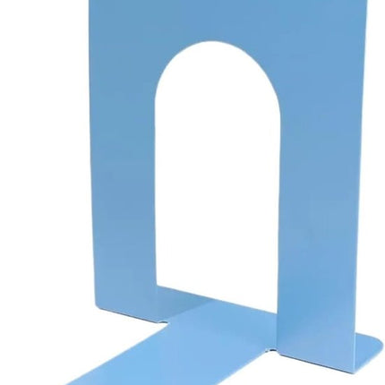 Bookends - Metal - Iron Bookshelves - To be used for supporting books and organizing your desk - 2 Pieces - 13 × 15 × 16.5 cm - Blue.