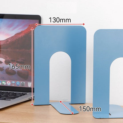 Bookends - Metal - Iron Bookshelves - To be used for supporting books and organizing your desk - 2 Pieces - 13 × 15 × 16.5 cm - Blue.