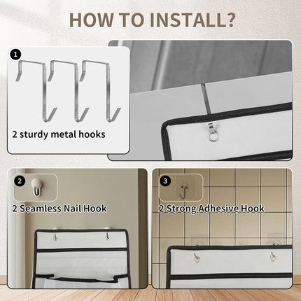 Hanging Storage Bags - Hanging Storage Boxes - Comes with 5 Mesh Pockets - Perfect as Hanging Storage Boxes for the Bedroom - Ideal for Toy Storage.