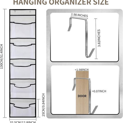 Hanging Storage Bags - Hanging Storage Boxes - Comes with 5 Mesh Pockets - Perfect as Hanging Storage Boxes for the Bedroom - Ideal for Toy Storage.
